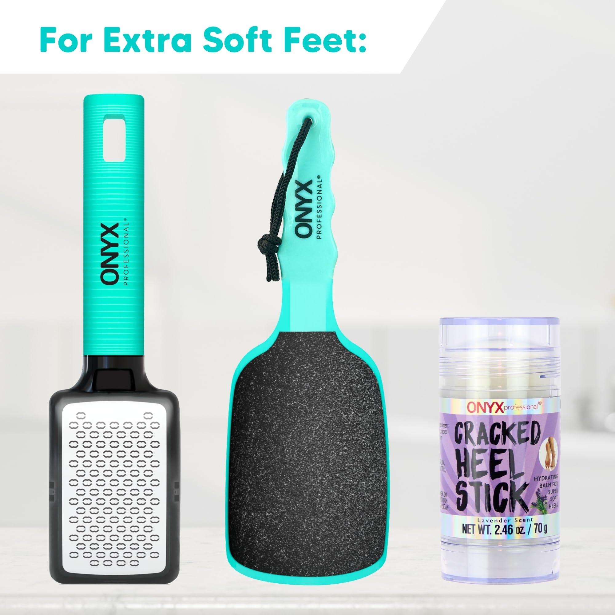 Onyx Professional Onyx Professional Cracked Heel Repair Balm Stick (2 Pack) Dry Cracked Feet Treatment, Moisturizing Heel Balm Rolls On So No Mess Like Foot Cream or Foot Lotion, Rescues Cracked Feet, Lavender Scent