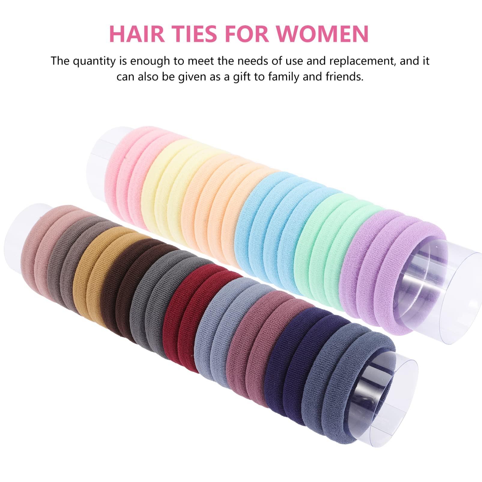 KALLORY KALLORY 80 pcs towel ring elastic hairbands small hair ties hair ropes headbands for short hair black hair scrunchies elastic hair tie black scrunchies polyester child headgear girl