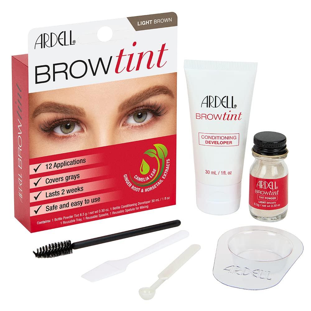 Ardell Ardell Brow Tint Kit Light Brown - Semi-Permanent Eyebrow Dye, Long-Lasting Brow Color with Natural Extracts, Complete Eyebrow Tint Set, 1 Pack