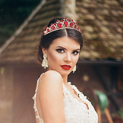 FASNAHOK FASNAHOK Birthday Tiaras and Crowns for Women Sweet 16 Crown Bridal Tiaras for Wedding Crystal Princess Headpieces Prom Queen Hair Accessories Blue