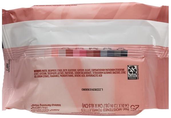 CVS Health CVS Beauty Calming Cleansing Towelettes, Makeup Remover Face Wipes,100% Plant-Based Cloth, 25 ct - Pack of 4