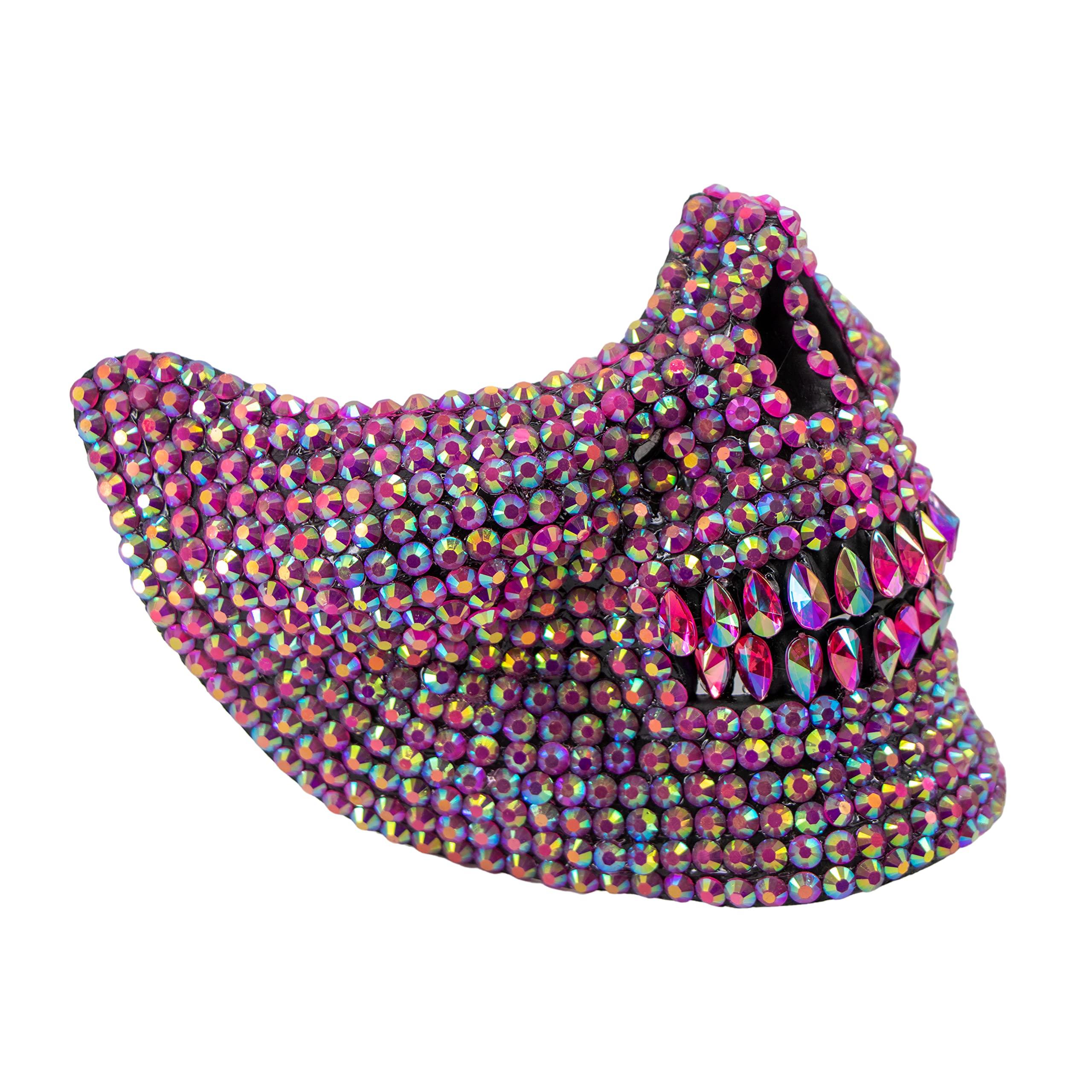 Western F.a.s.h.i.o.n Western F.a.s.h.i.o.n Rhinestone Skull Mask (Pink)