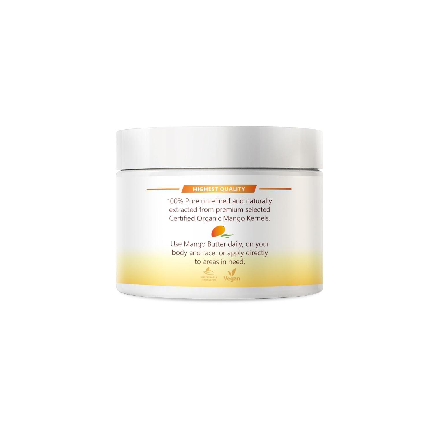 Nuvia Organics Nuvia Organics Organic Mango Butter - USDA Certified Organic, Non-GMO - For Skin Care & Anti-Aging; 4oz