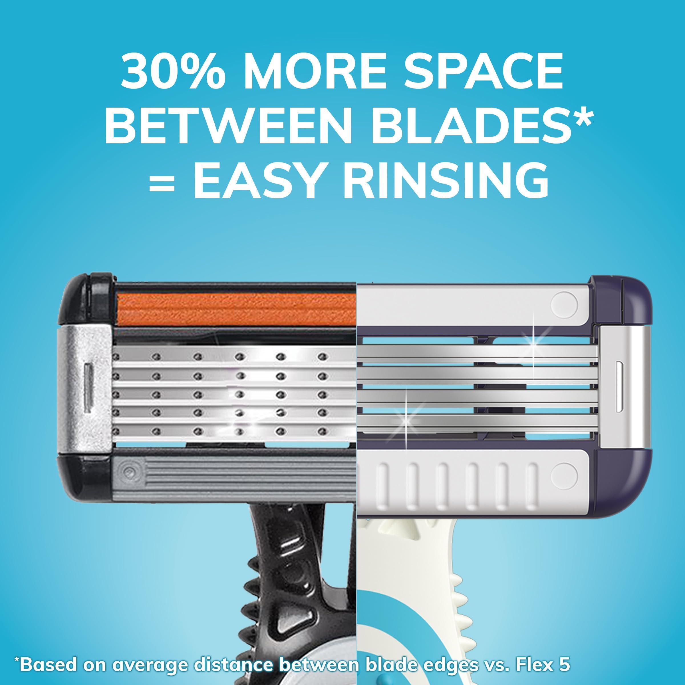 BIC BIC EasyRinse Sensitive Anti-Clogging Men's Disposable Razors, Clinically Proven for Sensitive Skin, Shaving Razors With 4 Blades, 6 Count