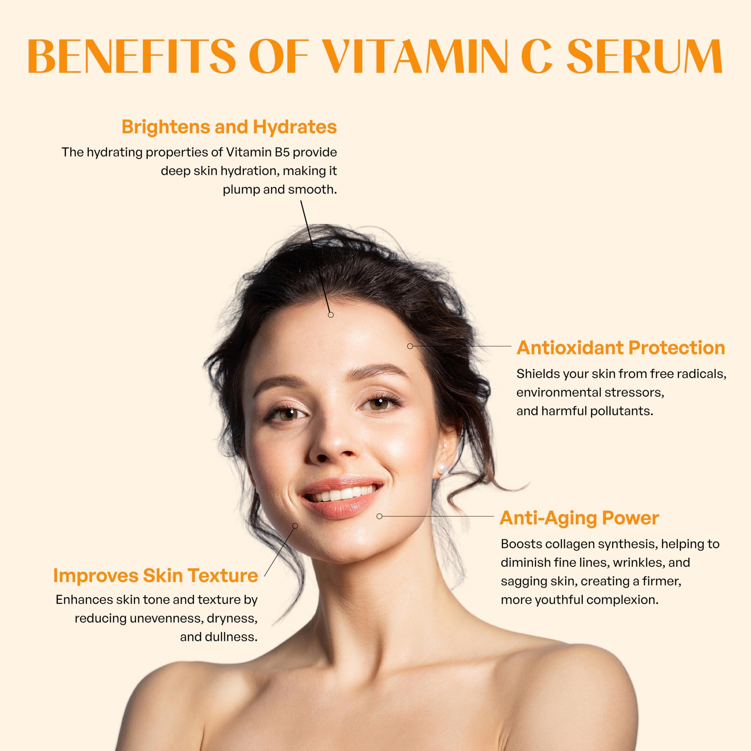 The Ceel The Ceel 20% Vitamin C Brightening Anti-Aging Serum for Face with Ascorbic, Ferulic Acid & Vitamin B5 - Paraben & Perfume Free Skin Care Formula for Hydration, Wrinkles, Dark Spots, & Radiance - 30ml