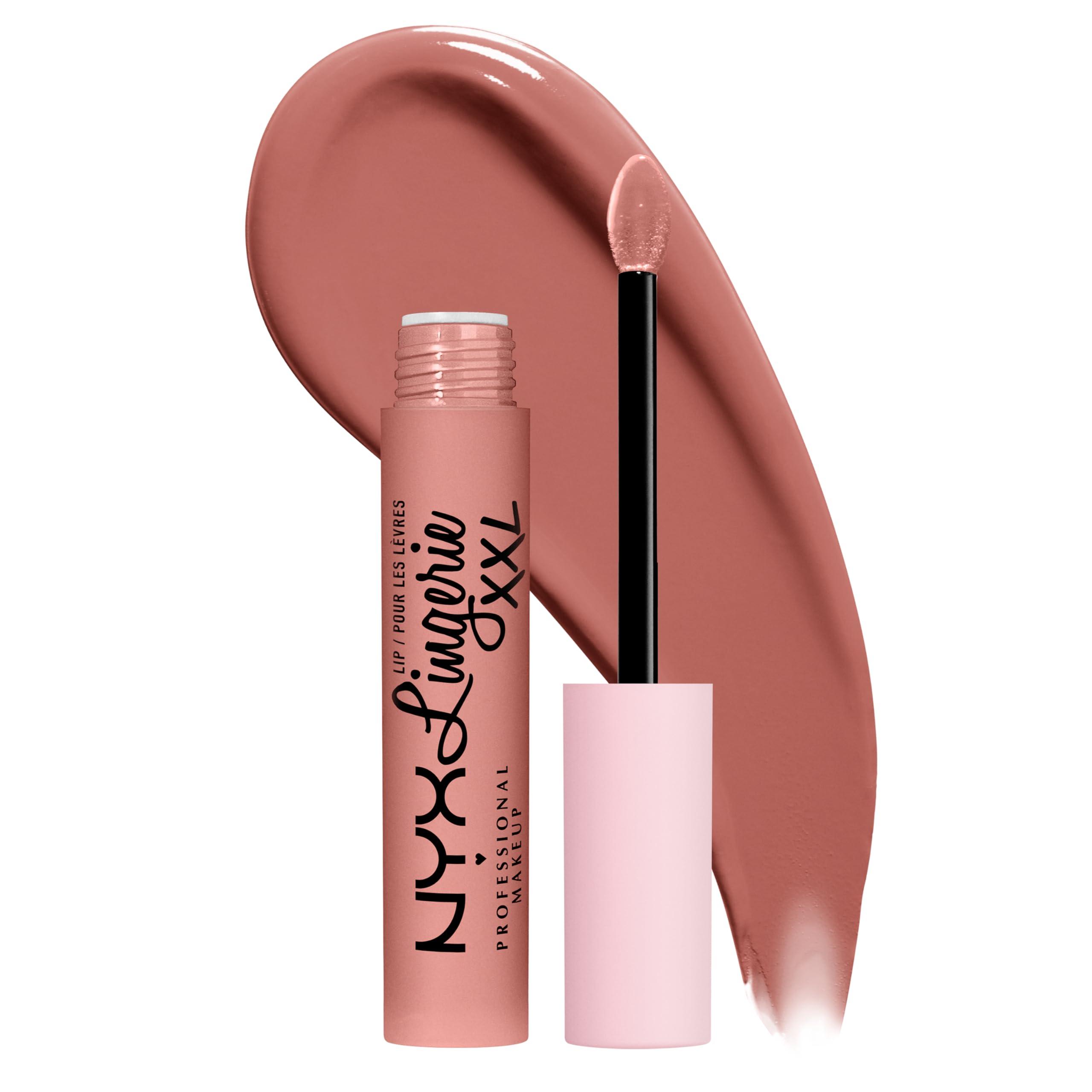 NYX PROFESSIONAL MAKEUP NYX PROFESSIONAL MAKEUP Lip Lingerie XXL Matte Liquid Lipstick Bundle - Strip\'d Down (Coral Beige) & Undress\'d (Pink Nude)