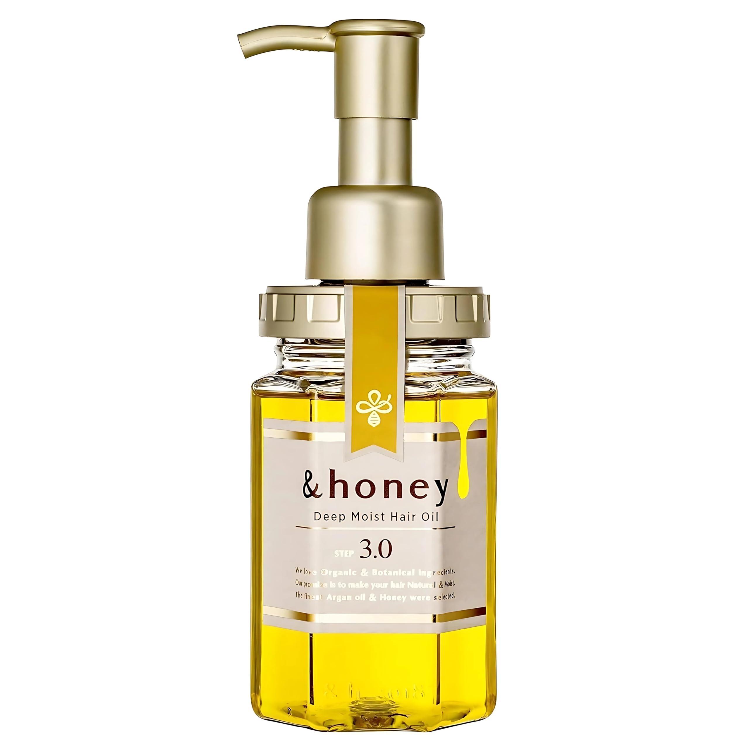 &honey &honey Deep Moist Hair Oil Step3.0 (Moist Shine) 100ml - Damask Rose Honey Sent (Green Tea Set)