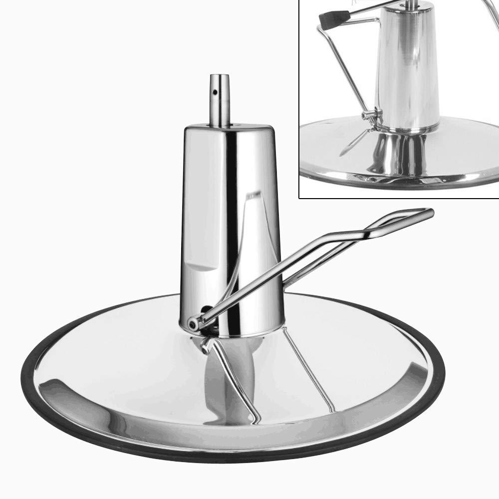 WDZCZDoo Barber Chair Hydraulic Pump w/ 23" Base, 661Ibs Barber Salon Styling Chair Replacement, 4 Bolt Pattern Pump, Adjustable Height 4.3", Height After Stretching 19.3inch (Adjustable Height: 4.3'', W/Base)