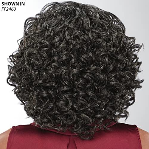 Especially Yours Especially Yours Tyra Wig Glamorous Shoulder-Length Wig with Voluminous Bouncy Corkscrew Curls, Natural-Looking Hand-Tied Lace Part/Runway Shades of Black and Black with Highlights