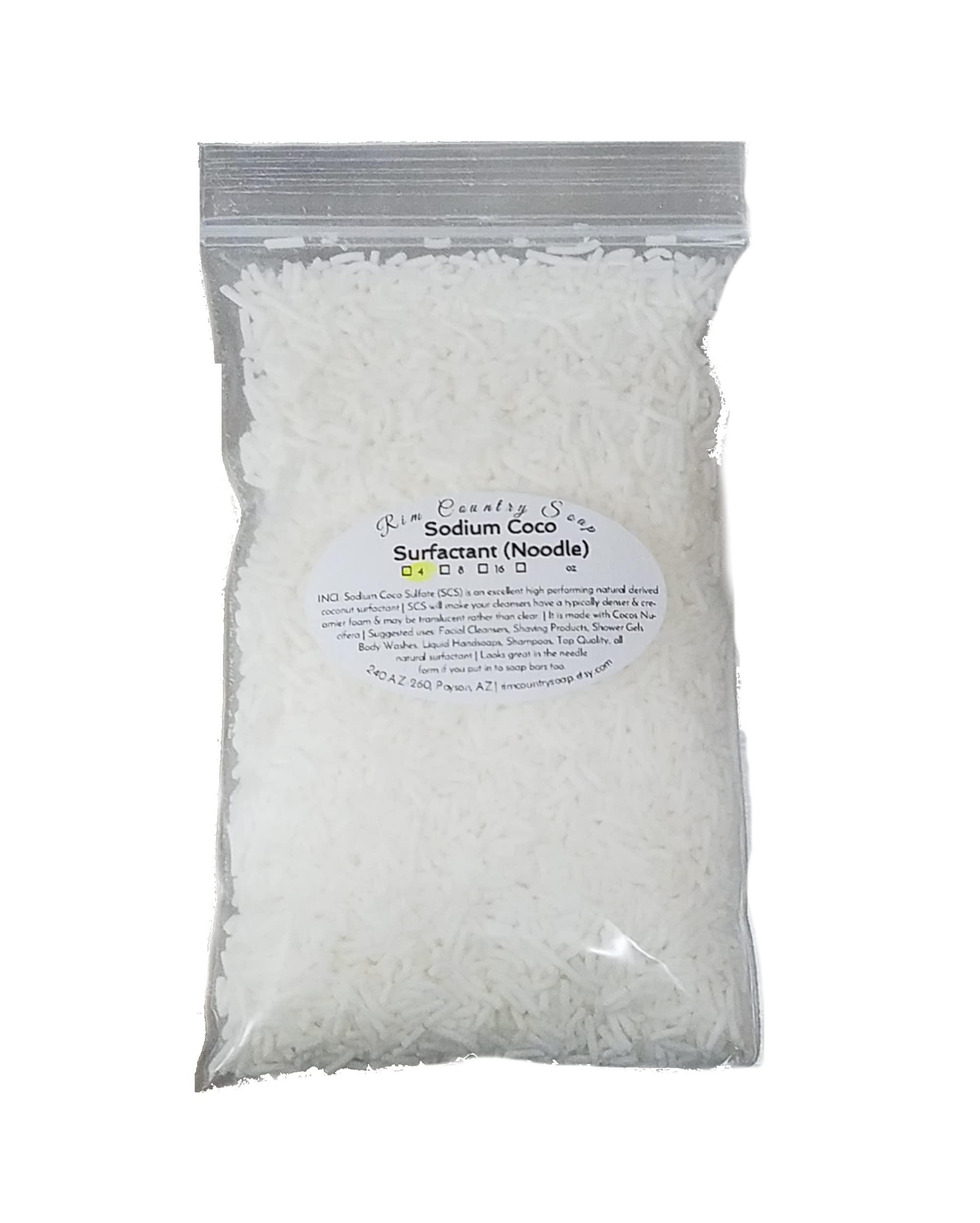 arizona bath & body llc SCS Noodles Surfactant for Skin Care Products - Sodium Coco Sulfate Noodles for Shampoo Conditioner Set, Soap Making Supplies, Body Lotion Coconut Oil (16 oz)