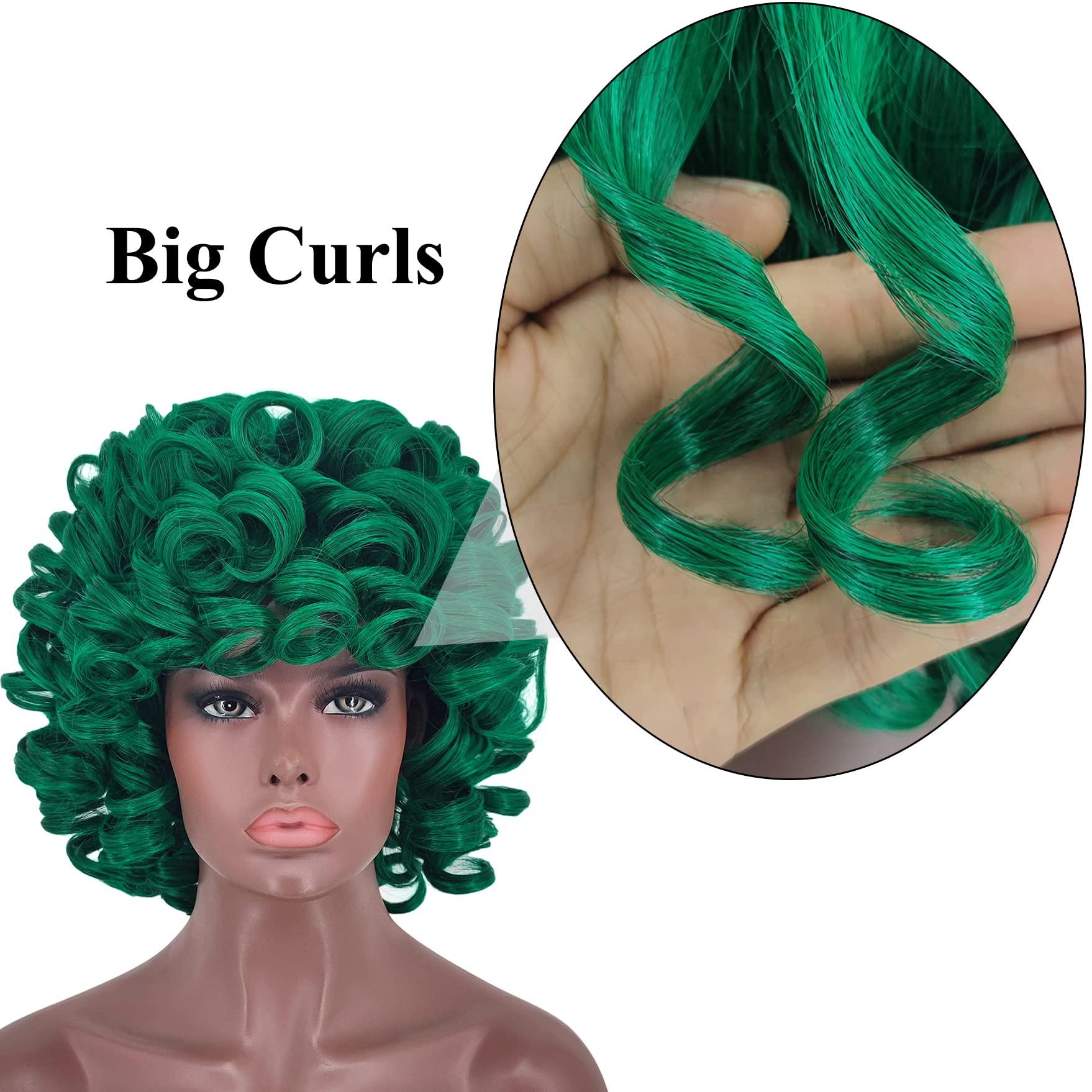 FOVER FOVER 2pcs Wigs - Black Wig and Green Wig