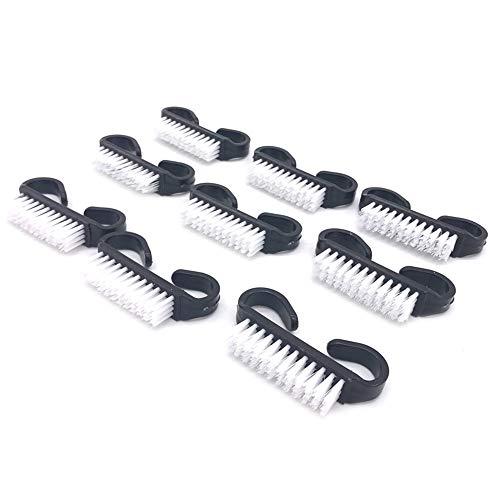 Suxgumoe Nail Brush,20 Pieces Black Handle Nail Cleaning Brushes Fingernail Brushes Hand Wash Brush for Toes and Nails Cleaning