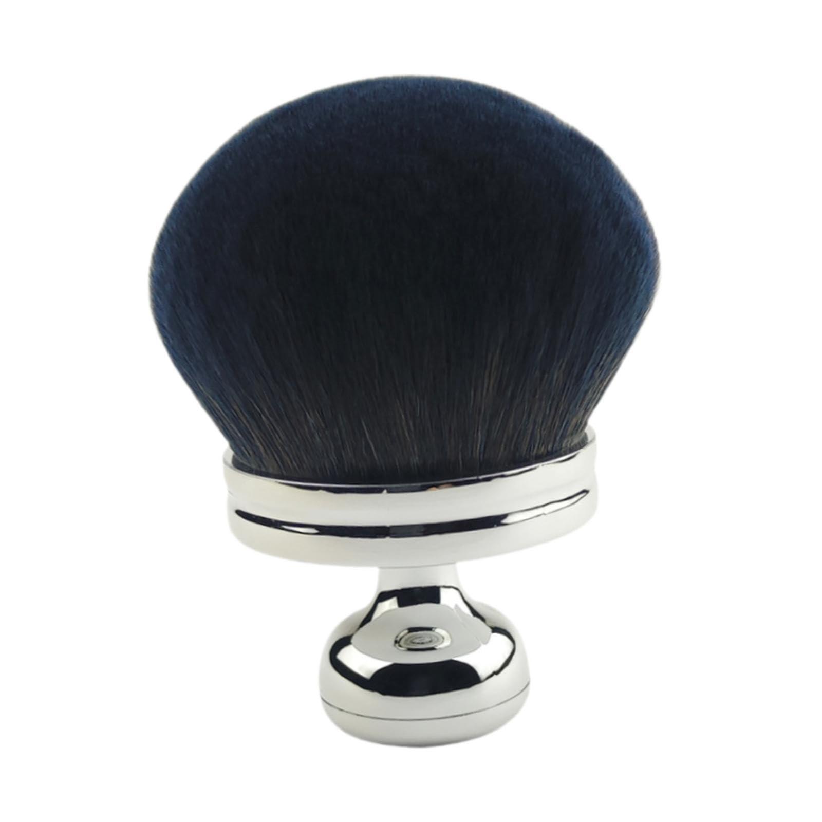 Generic Generic Body Brush Wide Head Comfortable Legs Back Blending Brush Kabuki Face Brush for Powder Highlighter Adults Ladies Gifts, Argent, 8.5cmx6.8cm