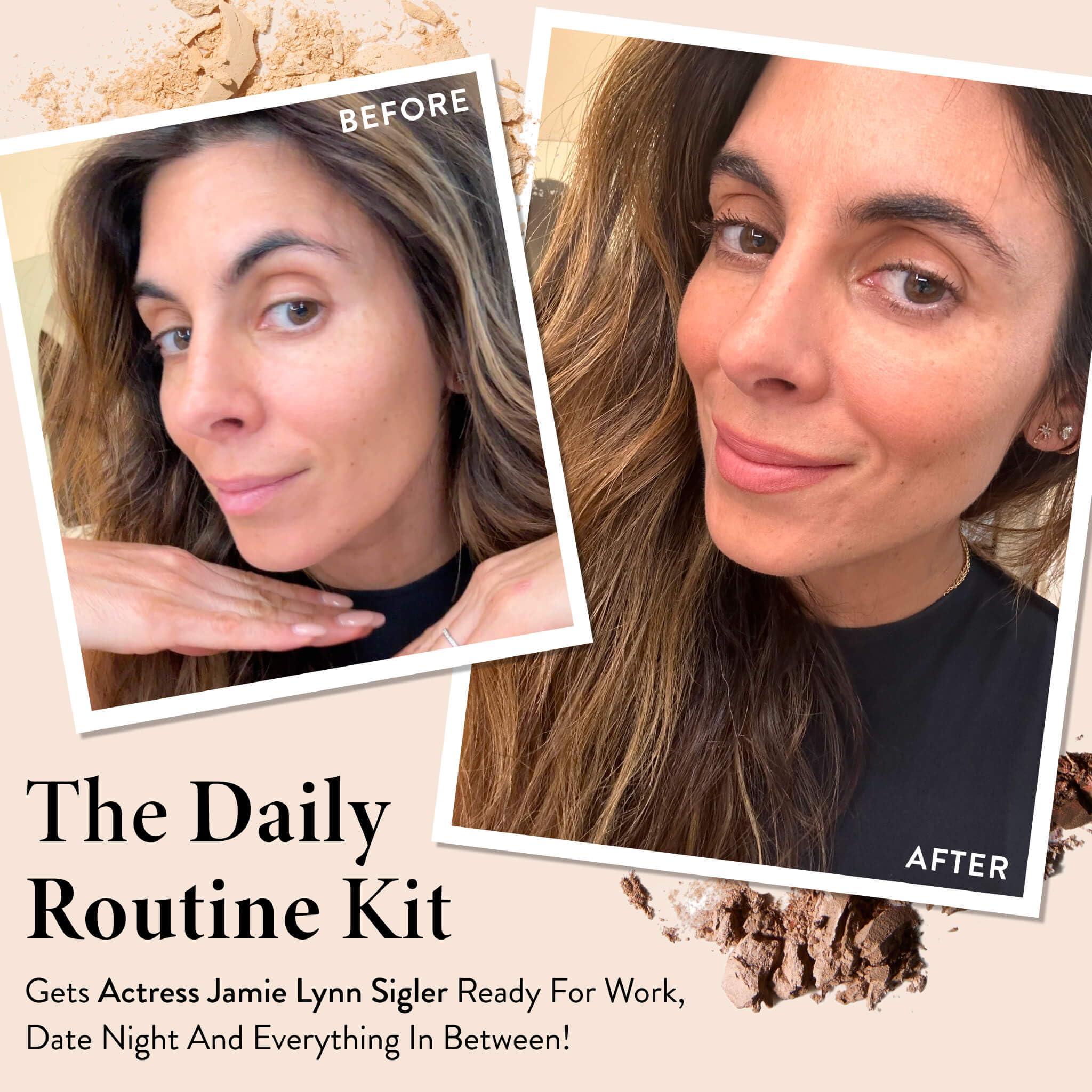 LAURA GELLER NEW YORK LAURA GELLER NEW YORK Daily Routine Kit (4 PC): Baked Balance-n-Brighten Foundation, Medium + Retractable Kabuki Brush + Blush-N-Brighten, Tropic Hues + Original Baked Highlighter, French Vanilla