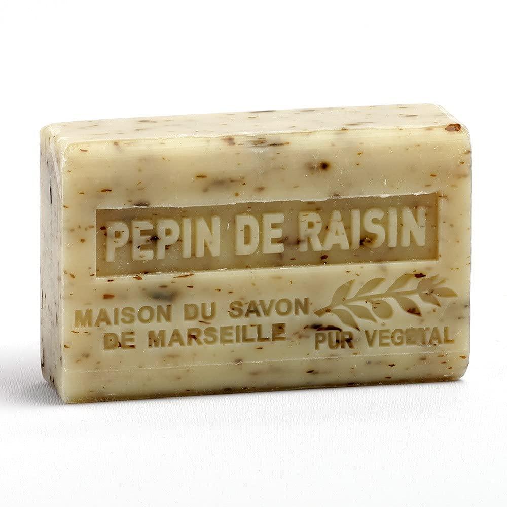 La Maison du Savon de Marseille Scented Organic Shea Butter Soap - 125g - PEPIN DE RAISIN (Grape Seed)