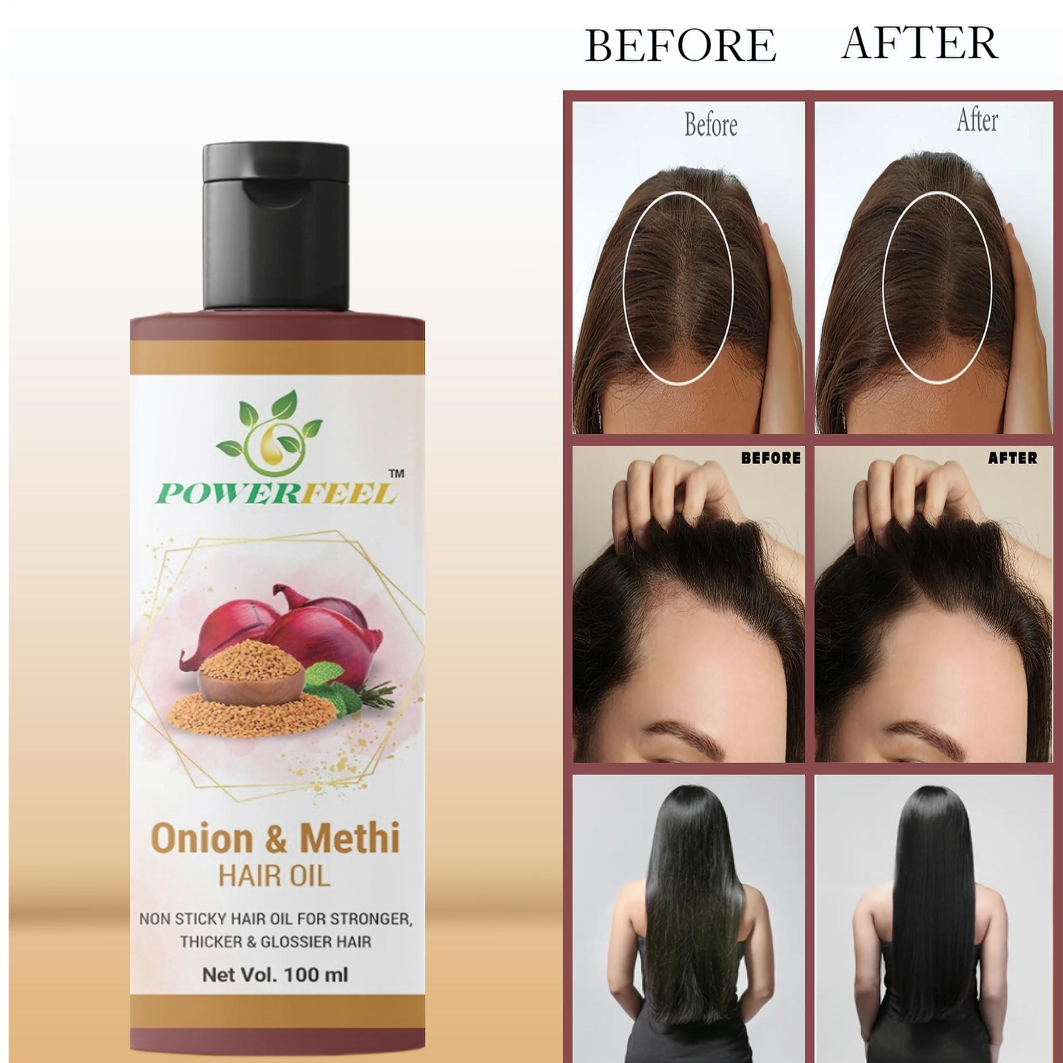 POWERFEEL POWERFEEL, Hair Oil For Stronger, Thicker & Glossier Hair- 100ml (Pack of 3)