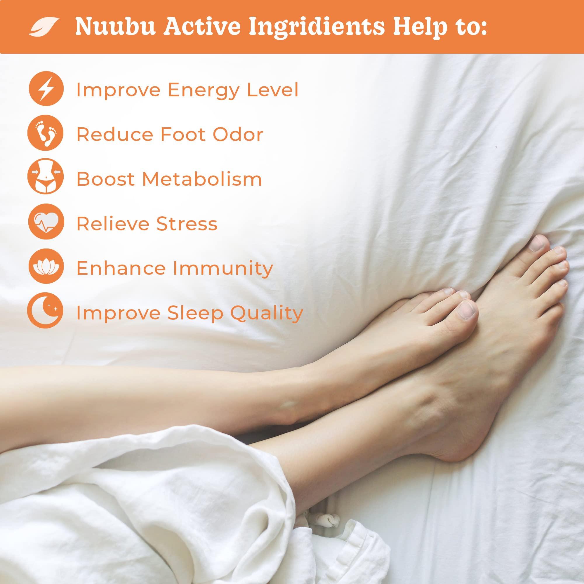 Nuubu Nuubu | Ginger Deep Cleansing Foot Pads for Better Sleep & Foot Care | Premium Japanese Organic Foot Pads with Ginger Powder (10 Pc)
