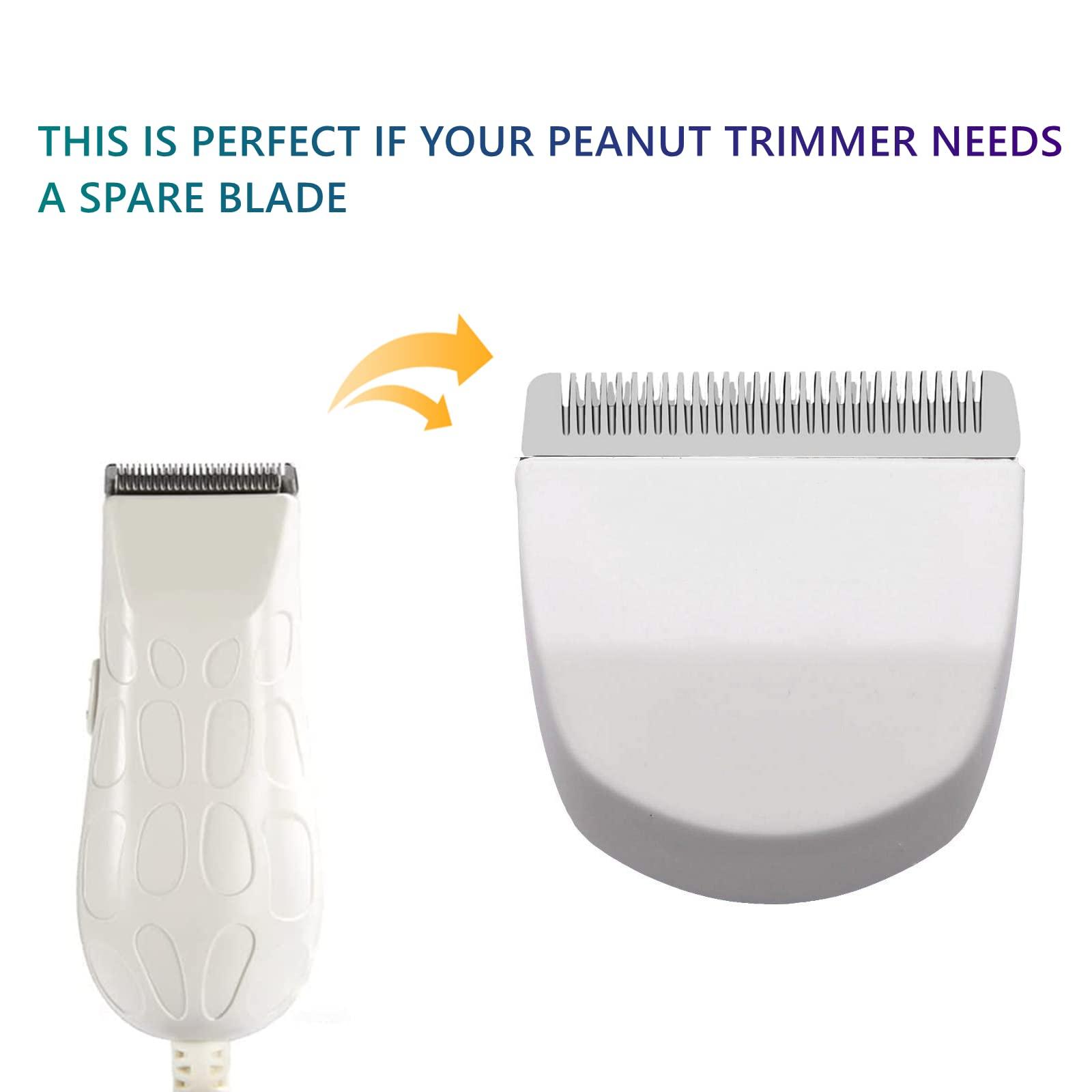 AIJALY 2 Pack Professional Peanut Clipper/Trimmer Snap On Replacement Blades #2068-300 - Compatible with Wahl Peanut Hair Clipper/Trimmer, White
