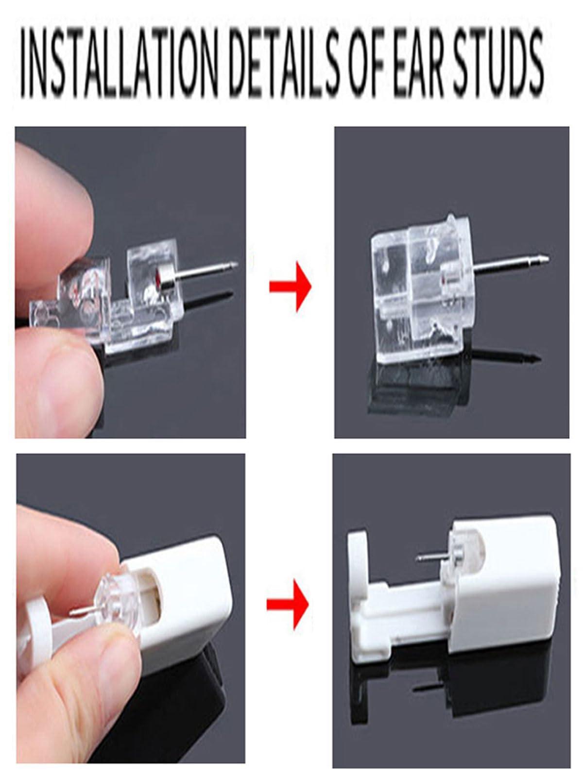 SLVIEKAE Nose Piercing Kit, Nose Pierce Kit Nose Piercing Gun Self Nose Piercing Gun Kit Nose Piercing Gun Kit Tool (Gold)