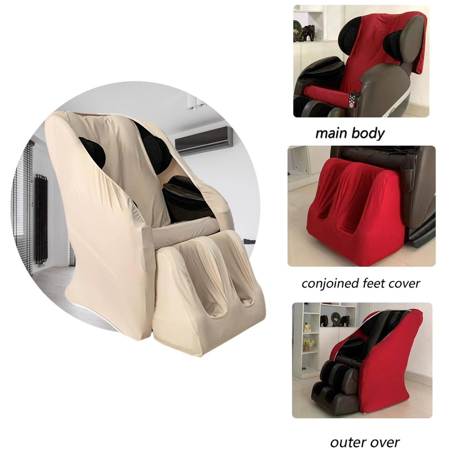 CEUGS Massage Chair Cover Slipcovers Full Body Shiatsu Massage Chair Cover Washable Stretch Fabric Massage Chair Protector Cover Replacement Cover,B,Package 1