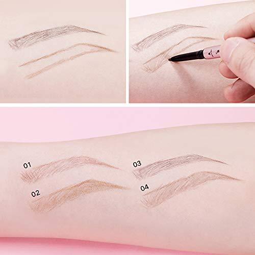 Music Flower Music Flower Eyebrow Pencil - Dark Brown Dual Ended Brow Pen & Eyebrow Wax Pen, Waterproof Smudge Proof Long Lasting Eyebrow Pen, Eyebrow Waxing Shaping Clear Eye Makeup Kit