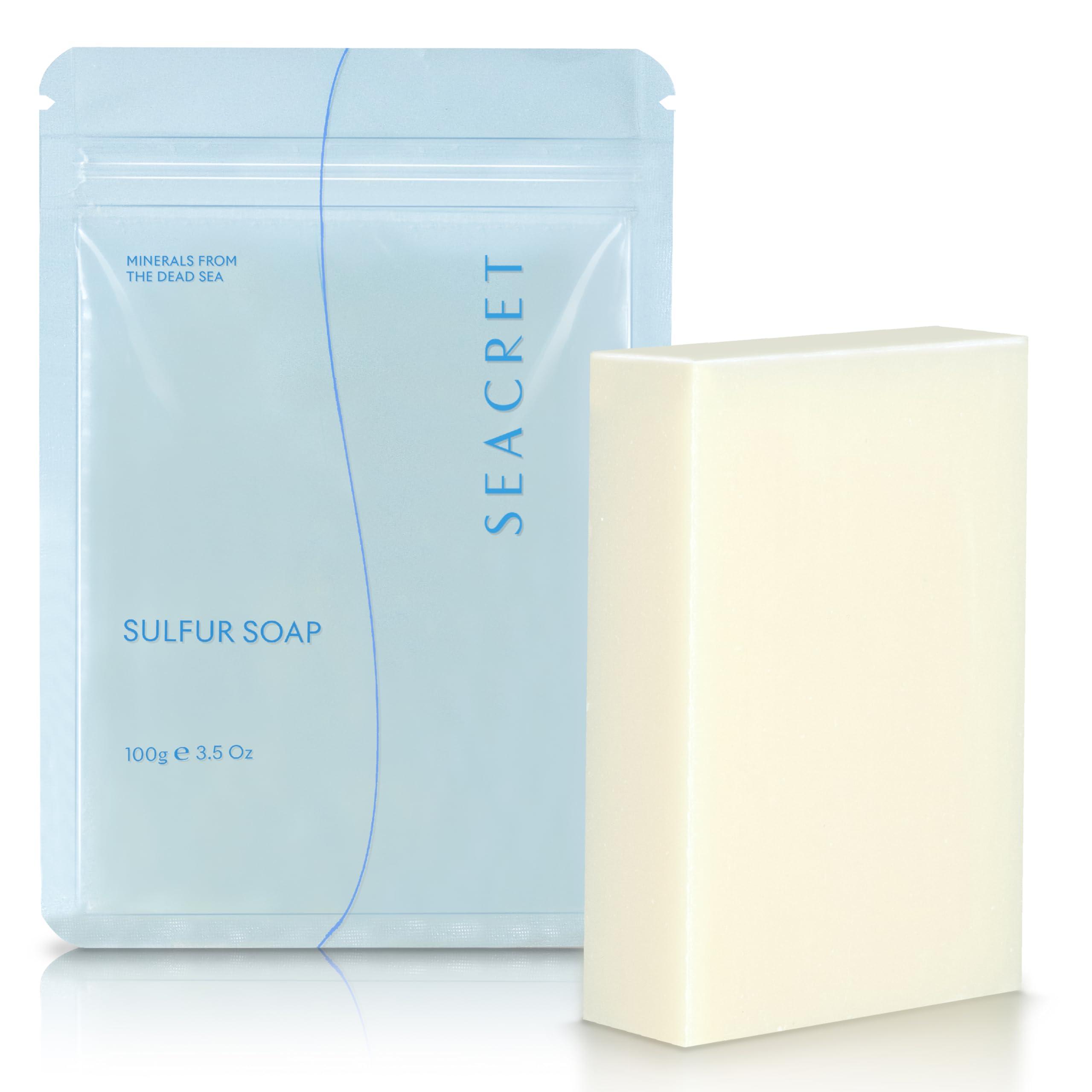 SEACRET SEACRET Sulfur Soap Bar for Face & Body - Nature-Powered Sulfur Cleanser for Radiant Skin, Sulfur Skin Care, Sulfur Bar Soap, Sulfur Soap