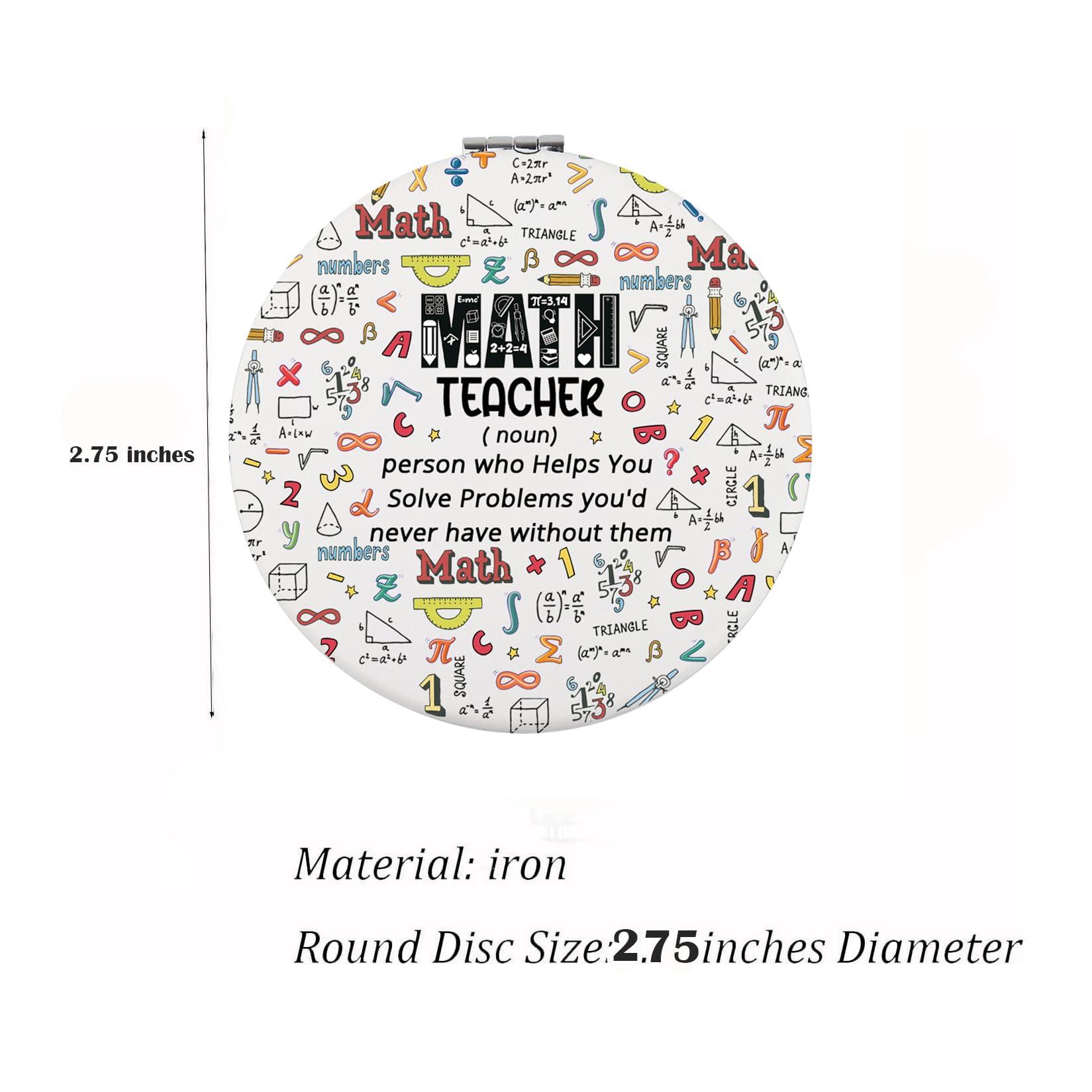 FEELMEM FEELMEM Math Teacher Definition Gift Math Teacher A Person Who Helps You Solve Problems Compact Makeup Mirror Mathematics Lover Gift