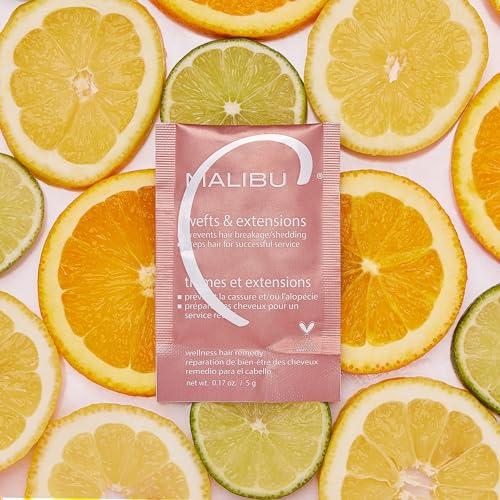 Malibu C Malibu C Wefts & Extensions Wellness Hair Remedy (1 Packet) - Removes Build Up + Prevents Hair Breakage - Prepares Natural Hair for Hair Extension Application