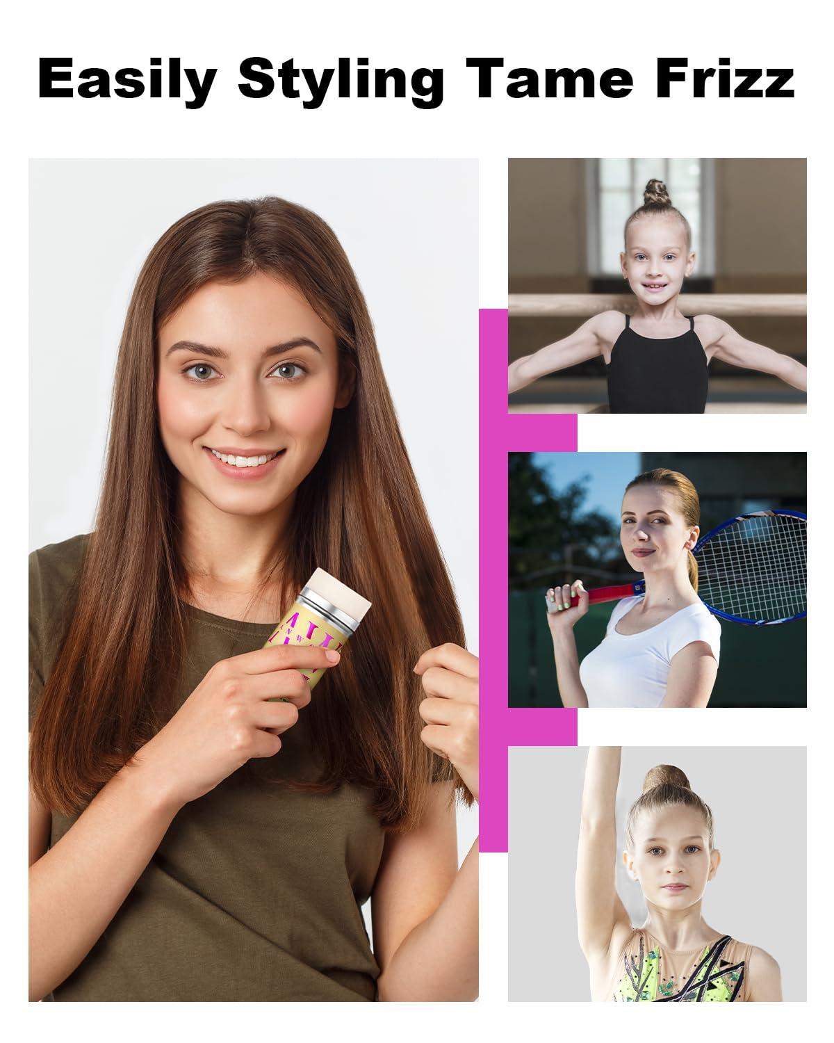 AnWoor Hair Wax Stick, Wax Stick for Hair Flyaways Kids & Women Hair Accessories for Women Girls Hair Bun Maker for Kids Hair Slick Stick Baby Hair Gel Stick Kids Hair Products Hair Smoothing Stick