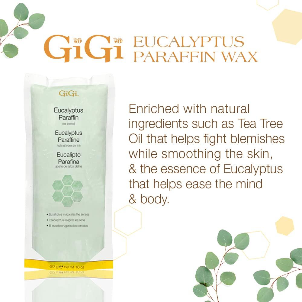 GiGi GiGi Eucalyptus Paraffin Wax Refill Block with Tea Tree Oil for Hand & Feet Therapy, Moisturizing Wax for Paraffin Bath & Machine, 16 oz