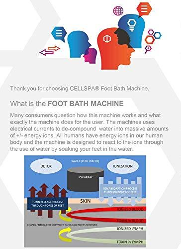 Cell Spa Cell Spa, Dual Ionic Ion Detox Aqua Foot Spa Chi Cleanse Machine with Mp3 Music Player With Twice Powerful CS-900 Array (HIMALAYAN)