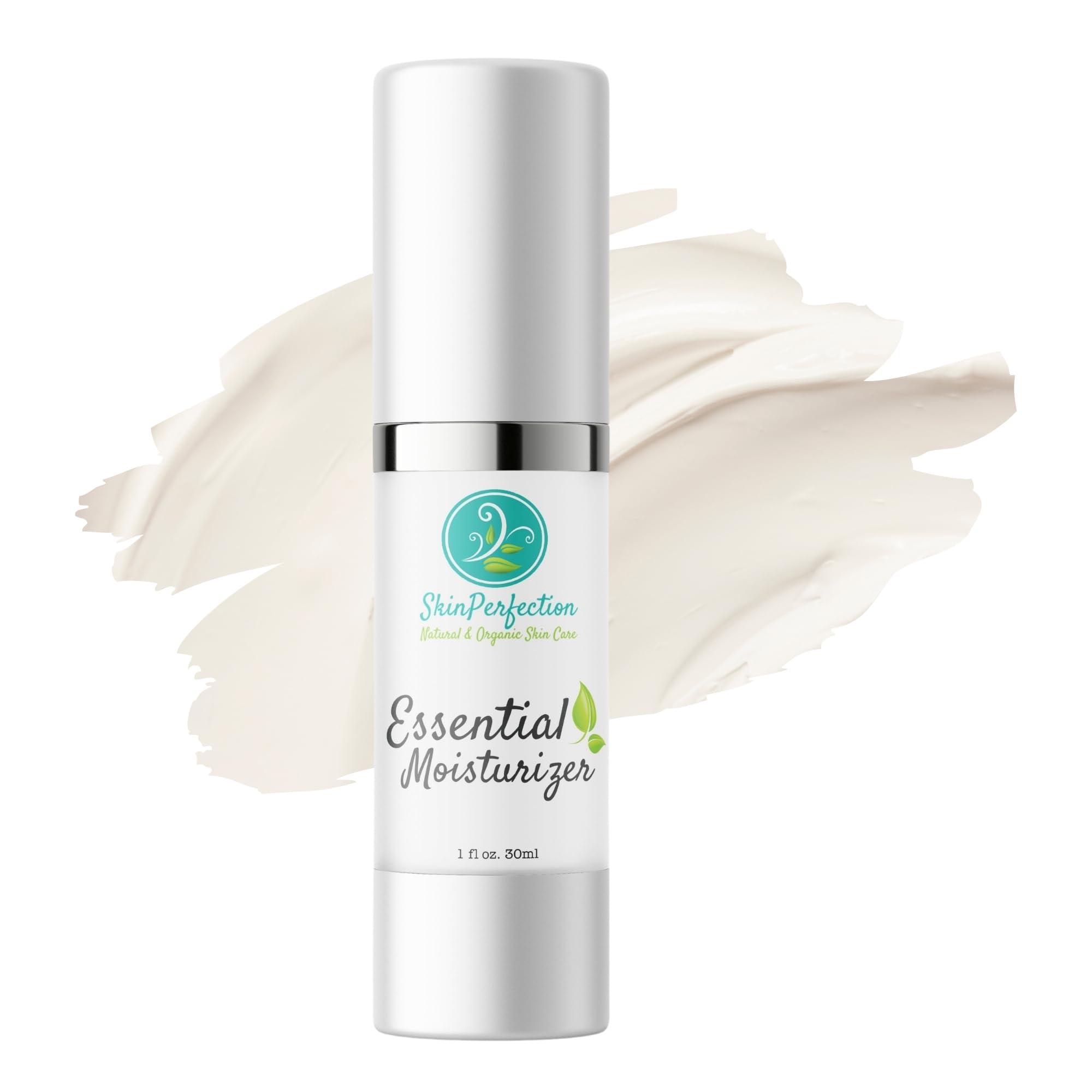 Skin Perfection Skin Perfection Essential Moisturizer Made with Organic Ingredients To Hydrate, Minimize Fine Lines, Increase Elasticity, Renew Fullness Clean Beauty for Day 1 Oz