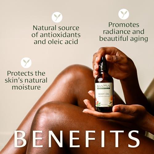 Banyan Botanicals Banyan Botanicals Body Oil Lightweight & Non-Greasy Body Oil Ayurvedic Skin Care with Organic Jojoba Oil & Herbs for Soft, Smooth Skin 4 oz Non-GMO, Cruelty Free, Paraben Free Massage Oil