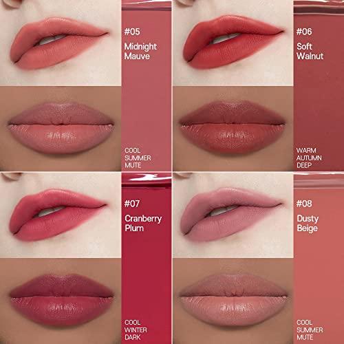Etude House ETUDE Fixing Tint 4g | Long Lasting, High Pigmented Liquid Lipstick, Lip Stain, Waterproof, Lightweight matte finish, Full Coverage (#07 Cranberry Plum)