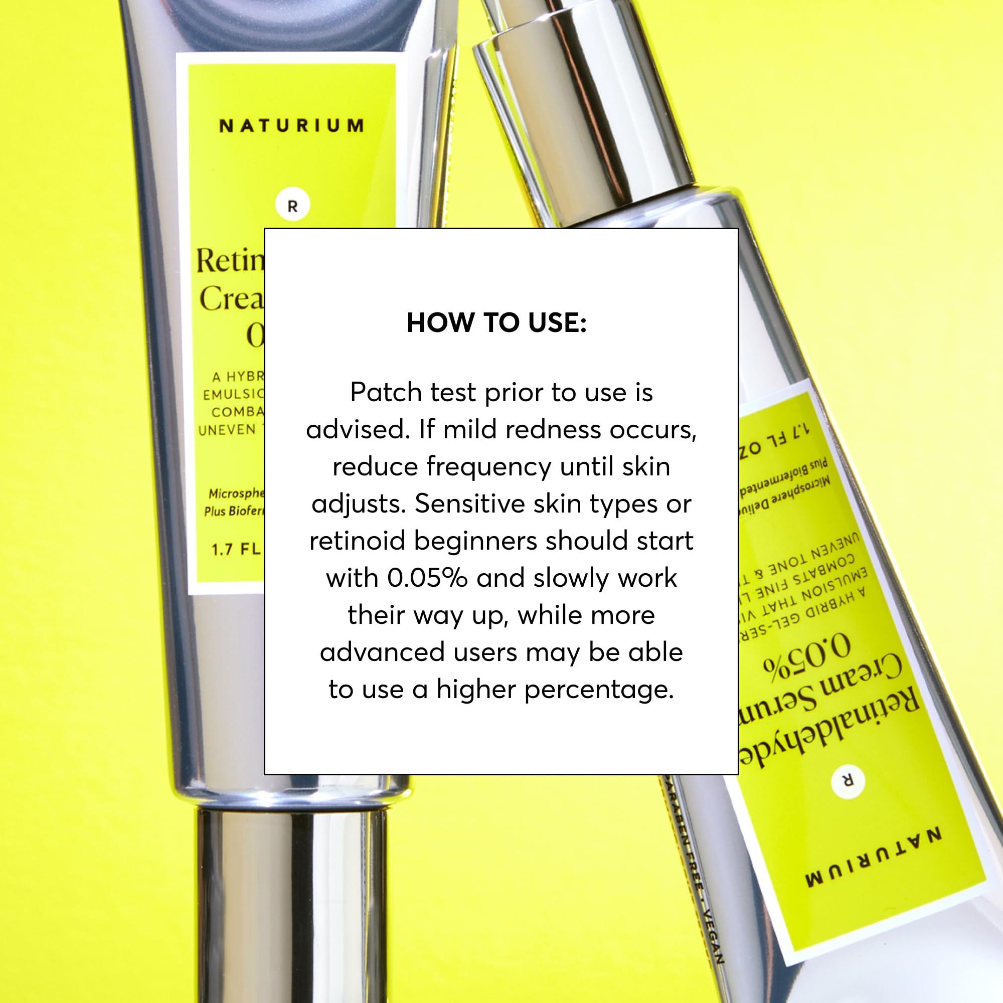 Naturium Naturium Retinaldehyde Cream Serum 0.10%, Advanced Anti-Aging & Smoothing Potent Face & Skin Care, 1.7 oz