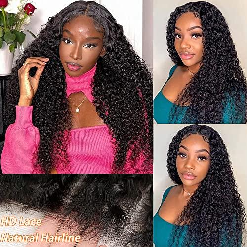 Edwad 28 Inch Curly Lace Front Wig Human Hair Wet And Wavy Curly Wigs Deep Wave Curly Lace Front Wigs Human Hair Curly Frontal Wigs Human Hair 13x4 Jerry Curly Human Hair Wig Deep Curly Lace Front Wigs Huma