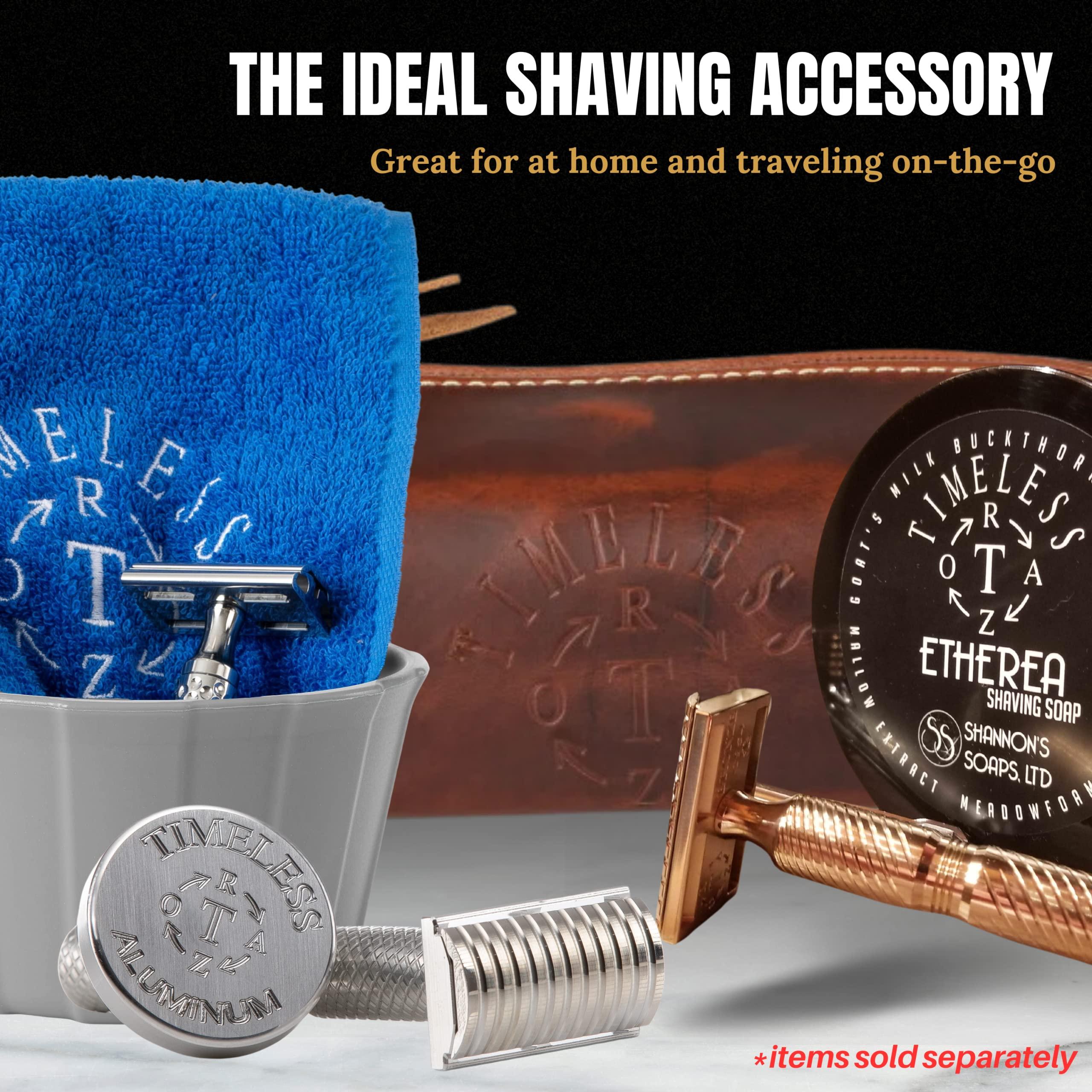 TIMELESS RAZOR TIMELESS RAZOR Gray Shaving Bowl w/Ridges - Mixes Mens Shaving Cream & Shaving Soap - Durable & Holds Heat Longer - Whip a Quick, Rich & Thick Lather - USA Made