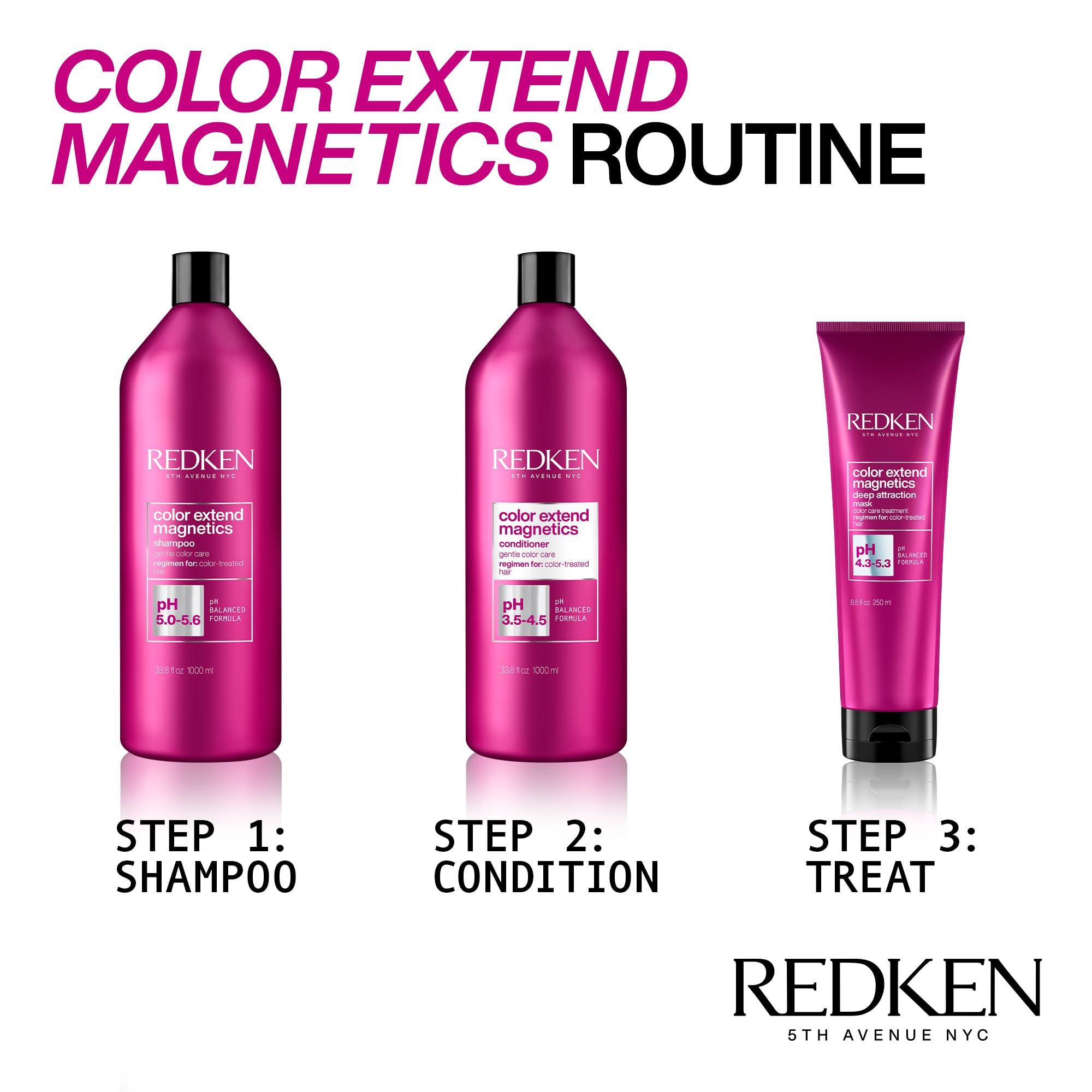 REDKEN Redken Color Extend Magnetics Shampoo | For Color-Treated Hair | Gently Cleanses & Protects Color | With Amino Acid | Sulfate-Free | 33.8 Fl Oz
