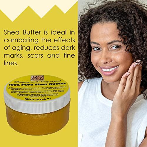 RA COSMETICS RA COSMETICS 100% Pure African Shea Butter 8 oz - Yellow Leak Proof