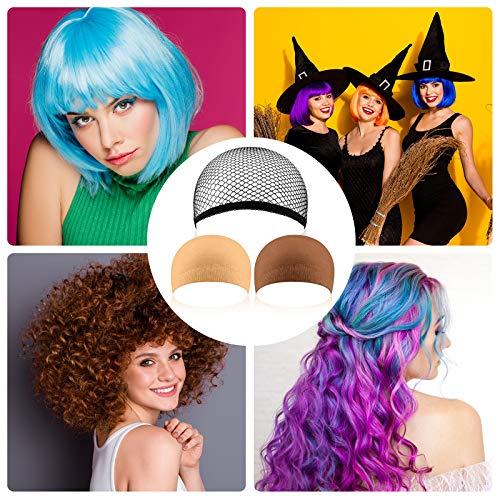 EBOOT eboot 3 Pack Wig Caps (Neutral Beige, Light Brown and Black Mesh)