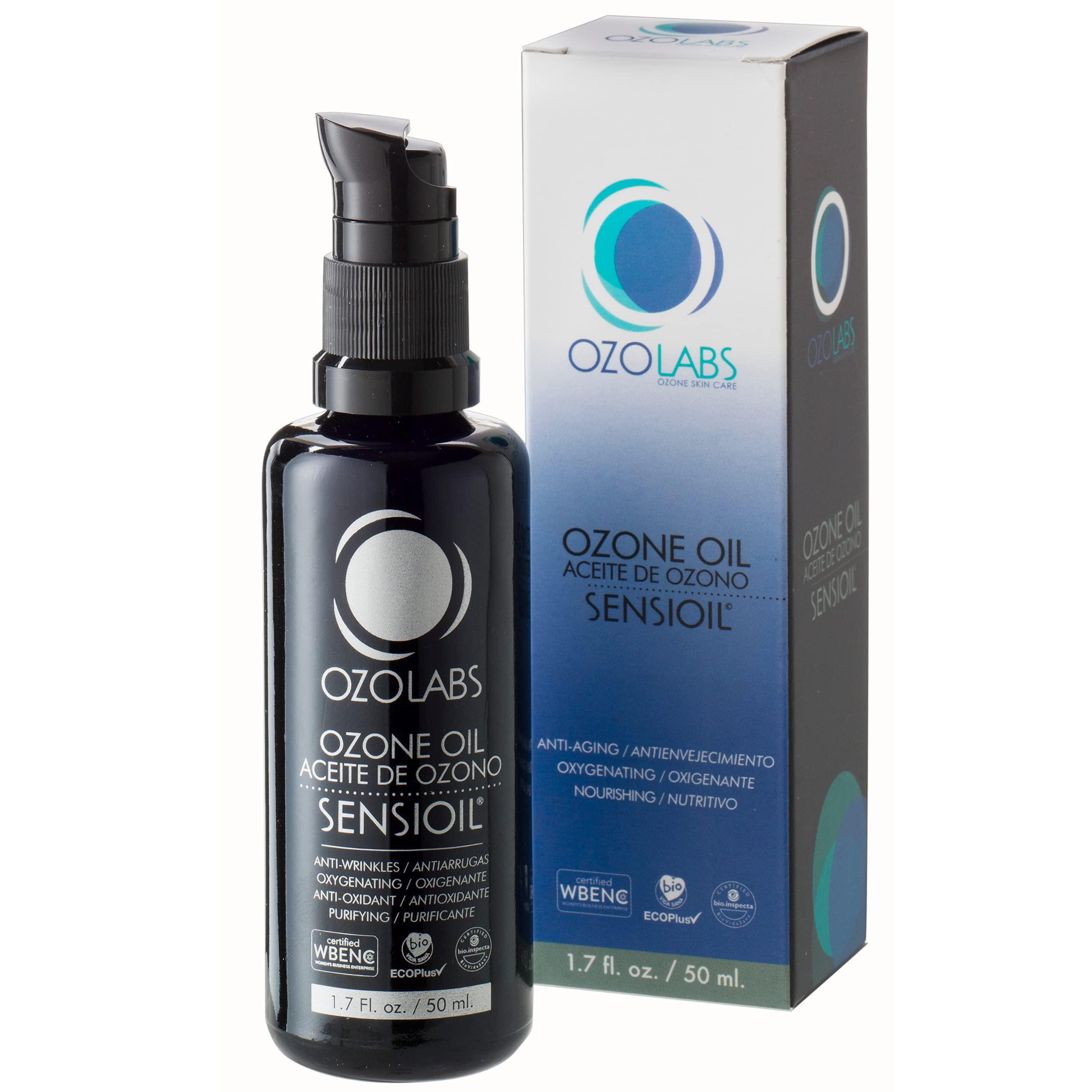 OZOLABS OZONE SKIN CARE OZOLABS® | OZONATED OIL-SENSIOIL© | Exclusive blend of certified organic ozonated olive and sunflower oils | ISO 9001 | 1.7 fl. Oz.