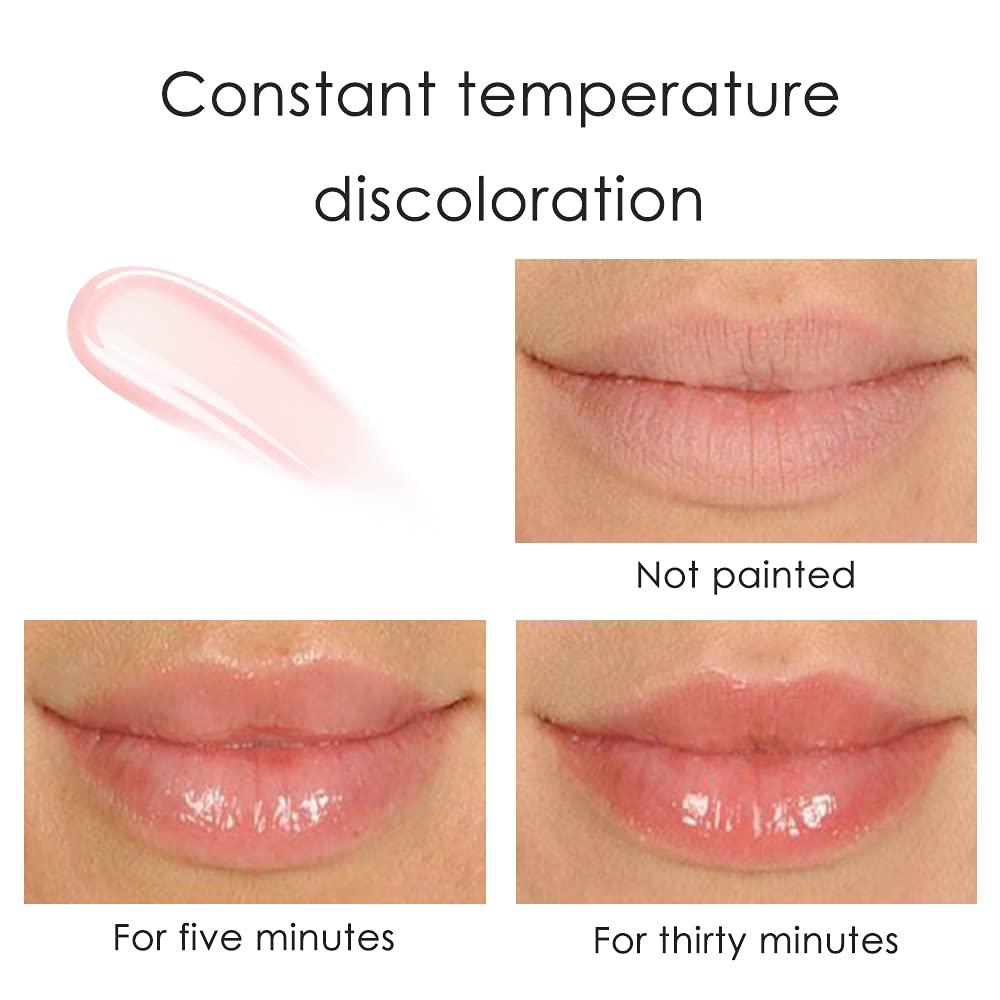 BINGBRUSH BINGBRUSH 2 Pcs Color Changing Lip Gloss Lip Oil Tinted, Pink Magic Mood Lipstick,Temperature Color Change Lip Stain Lip Balm, Longlasting Lips Will Not Dry Out