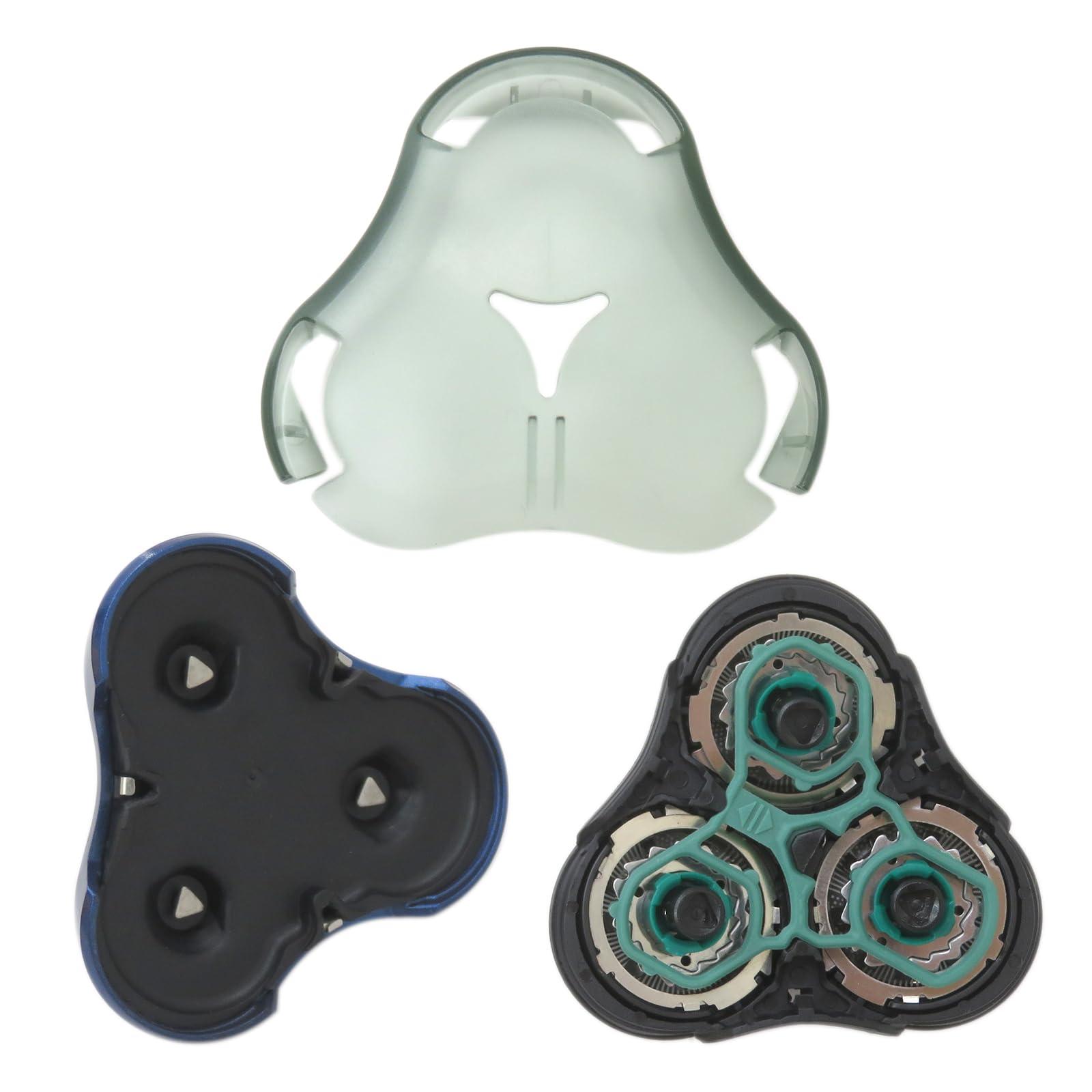 ATIODYUUK ATIODYUUK Upgraded RQ11/52 Replacement Head Assembly w/Blue Button Holder For Philips Goodiitec Razor Shaving Unit Triple Track SensoTouch 2D 1150X 1160X 1170X 1180X