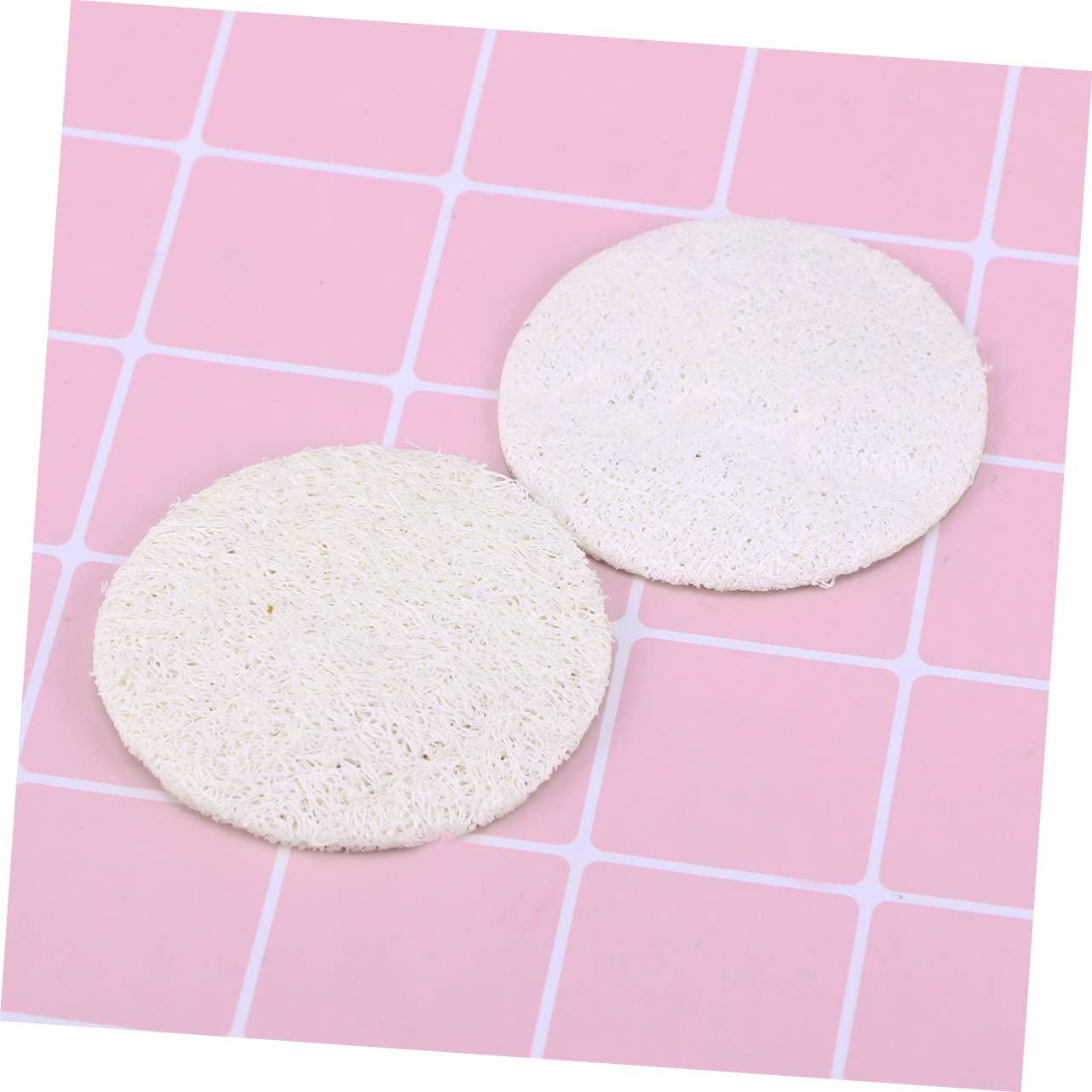 Angoily Angoily 500 Pcs Face Scrubbers Natural Loofah Pad Exfoliating Loofah Pads Face Loofah Dish Sponge Loofah Exfoliating Face Pads Natural Loofah Sponge Mini Loofah Pad Take a Bath