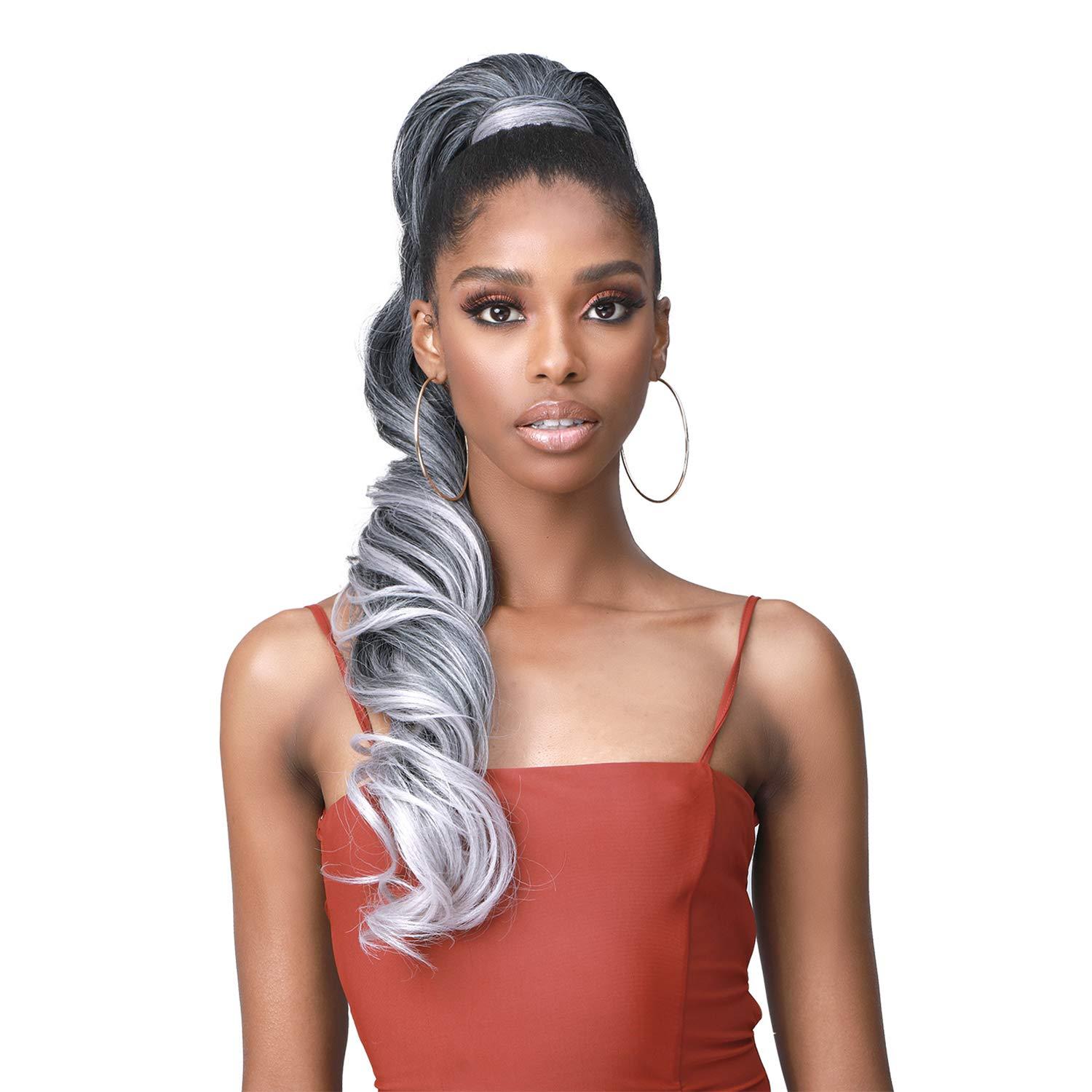 BOBBI BOSS Bobbi Boss Human Hair Blend Tress Up Miss Origin Ponytail Loose Curl 28" (NATBROWN)