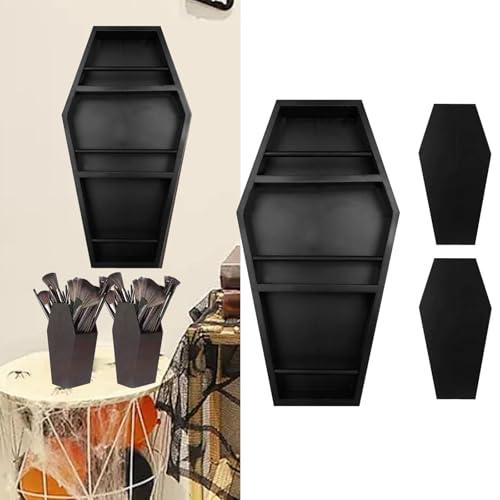 XWXLIJV XWXLIJV Wall Mounted Cosmetic Storage Rack Cosmetic Display Case with 2 Makeup Brush Storage Box Black Makeup Organizer for Bathroom