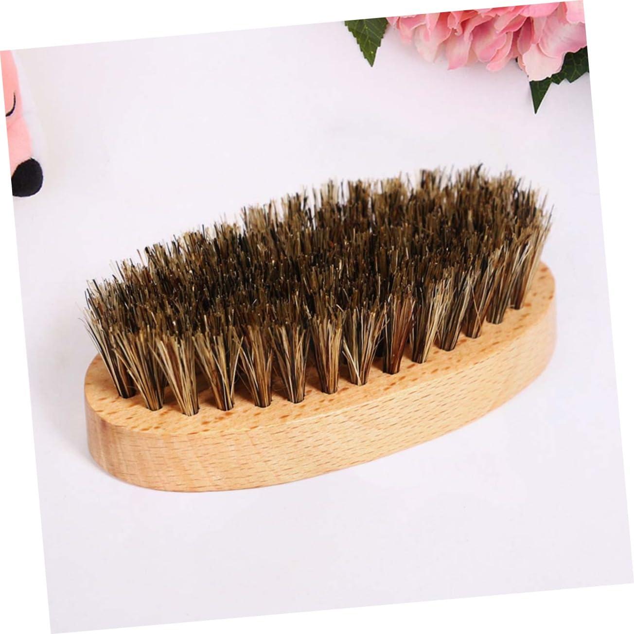 Hemoton Hemoton Bristle Brush Facial Cleansing Brush Shaving Brush Beard Brush Men Face Clean Brush Mustache Bush Wooden