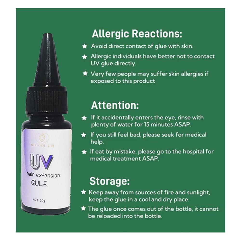 Generic uv Hair Extensions Glue V Light Hair Extensions Glue, UV Hair Extensions GlueUV Glue, Transparent(20g/1 Pack)