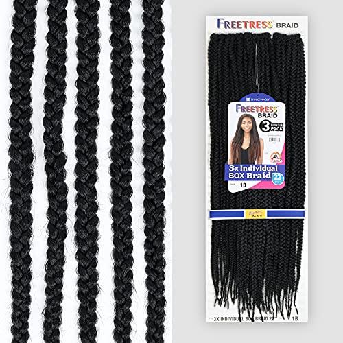 Shake N Go FreeTress Crochet Braids 3X Individual Box Braid 22" (5-pack, T27)