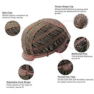 AIKO PRO AIKO PRO Chic Korean Fashion 26 Inch Long Wavy Curly Wig, Natural Heat-Resistant Synthetic Hair Wigs with Bands For Cosplay and Daily Wear (Pink Brown)